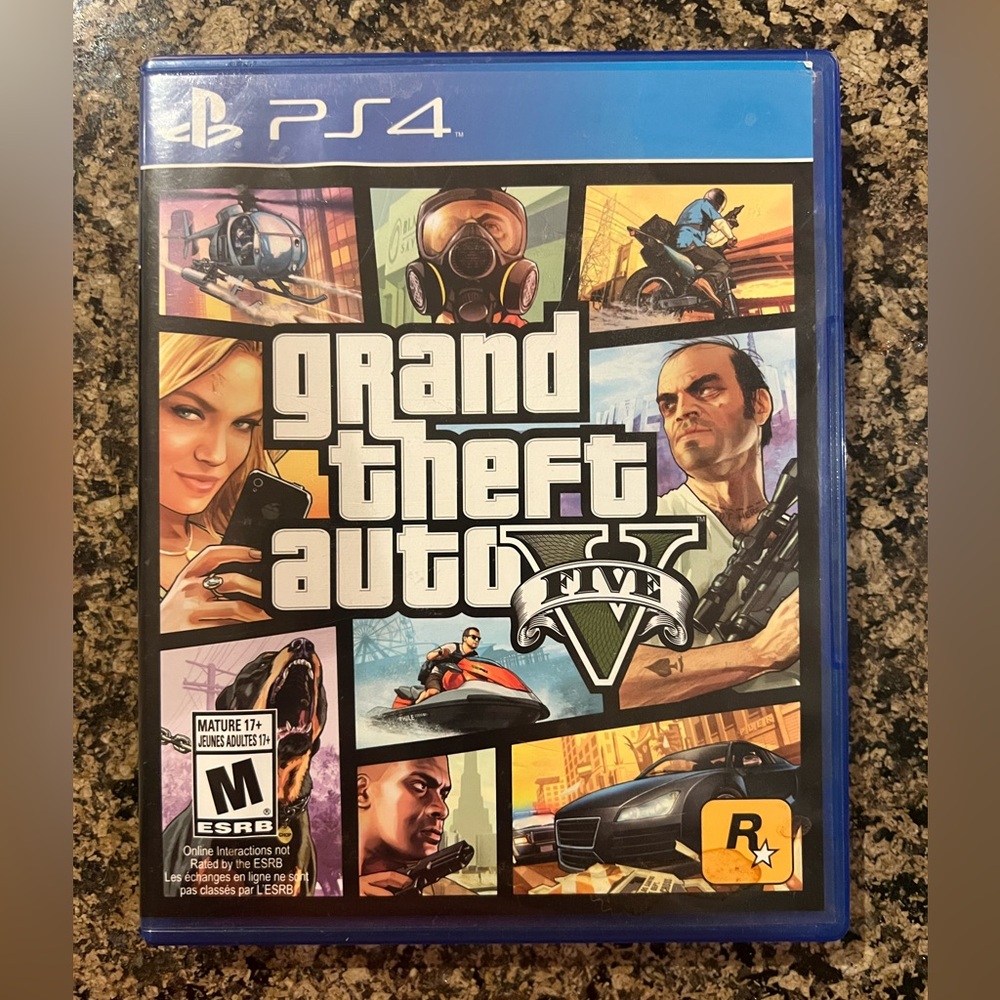 Sony Blue Video Game Grand Theft Auto V for PlayStation 4